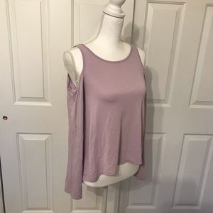 Purple Cold Shoulder Top